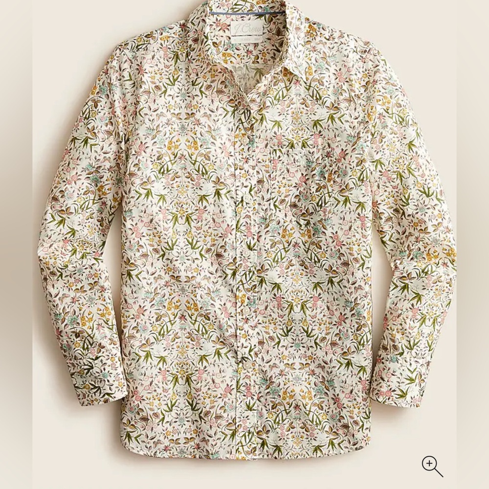 J. Crew Liberty Botanical Print Shirt, Sold Out, M